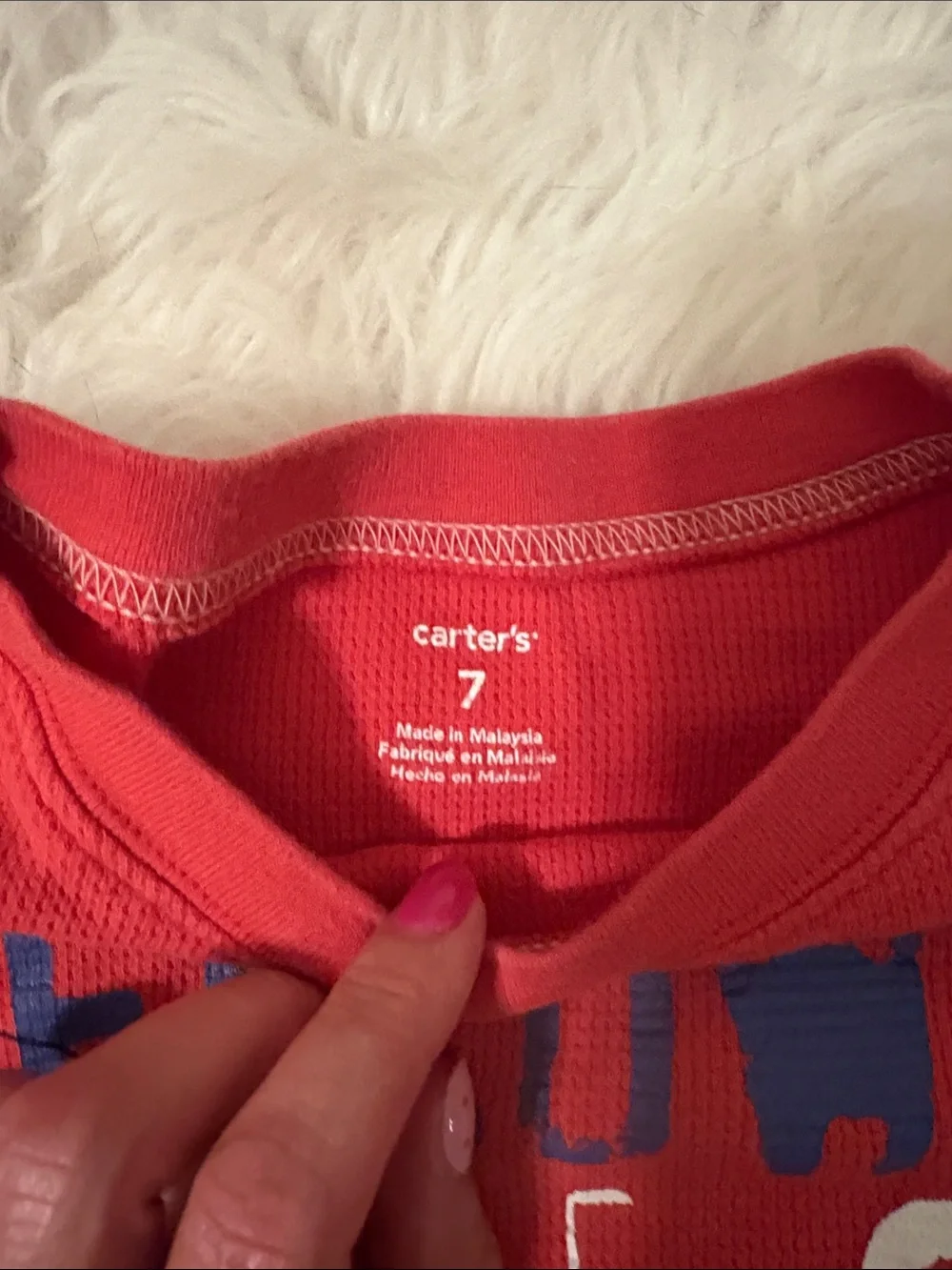 Carter's Red Long-Sleeve Moose Graphic Tee